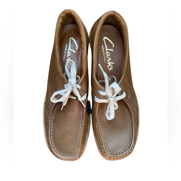 Clarks Wallabee Hand Sewn Made in Italy Lace Up Shoe Size 7.5 NWT - Picture 1 of 8